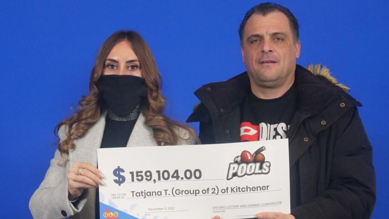 Lottery winners in Ontario, Tatjana Tesla and Ellias Korkontzilas.
