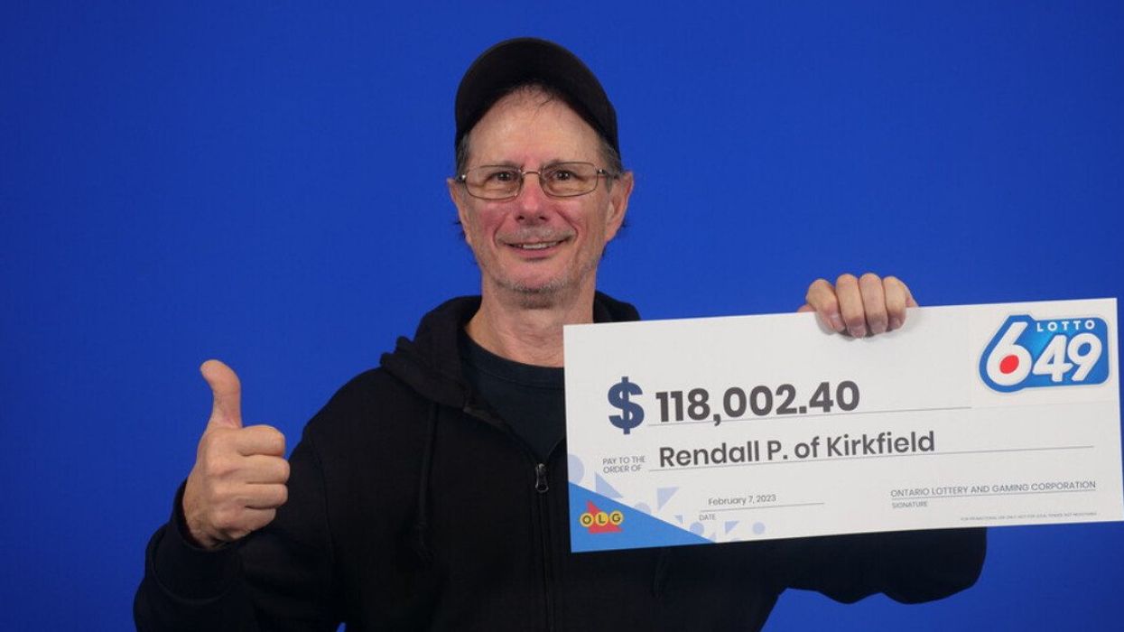 Lotto 6/49 winner Rendall Pennie.