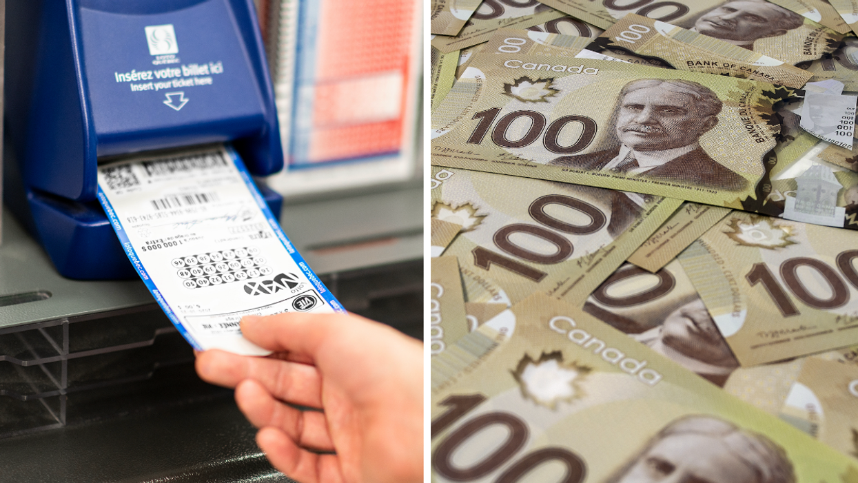 Lotto Max. Droite : De l'argent.