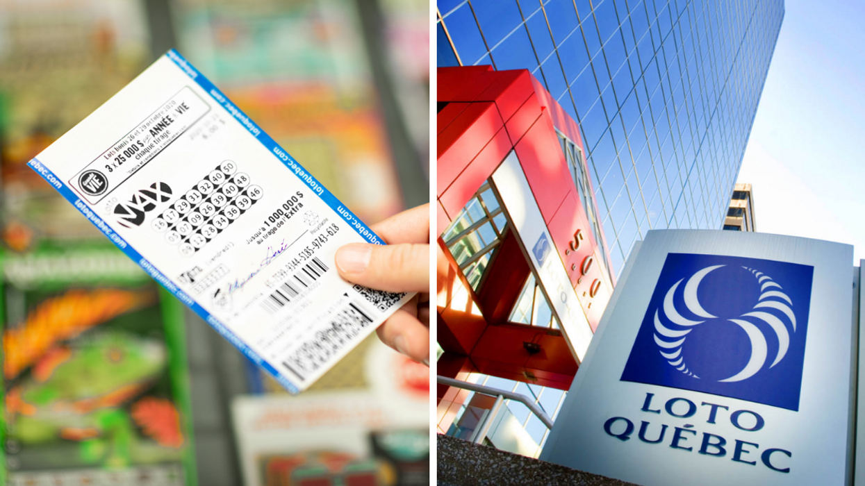 Lotto Max. Droite : Loto-Québec.