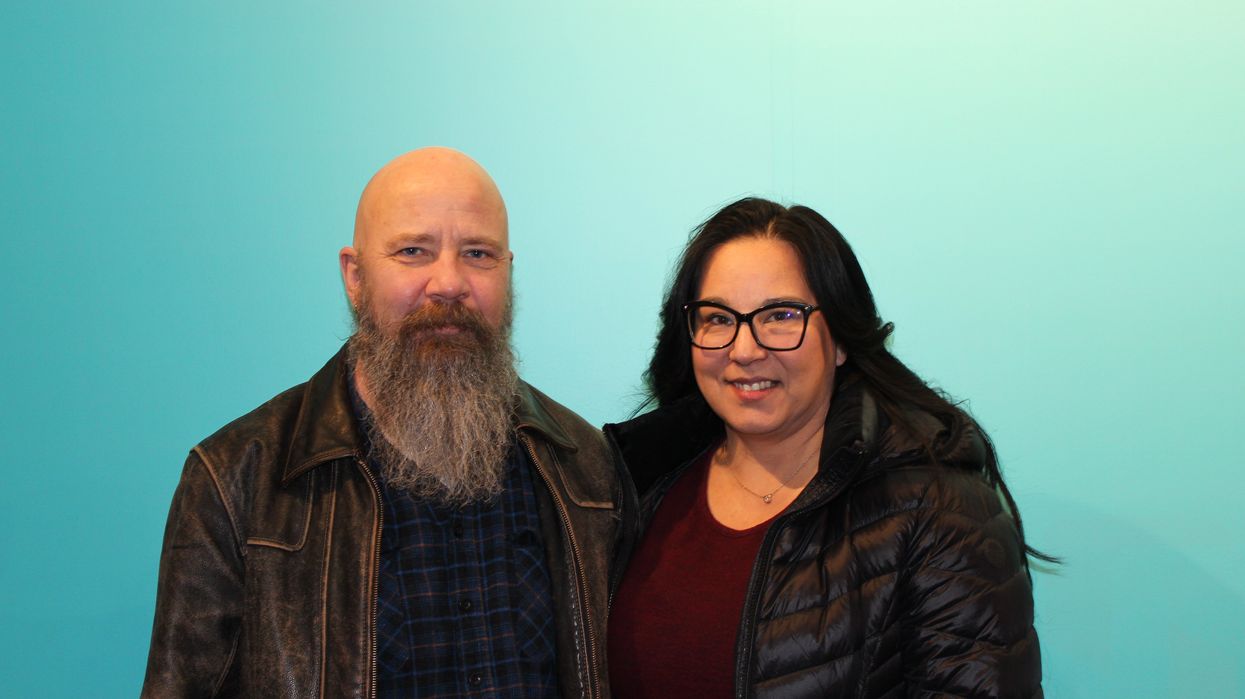 Lotto Max Extra winners Sheldon Panchuk and Ginger Dick.