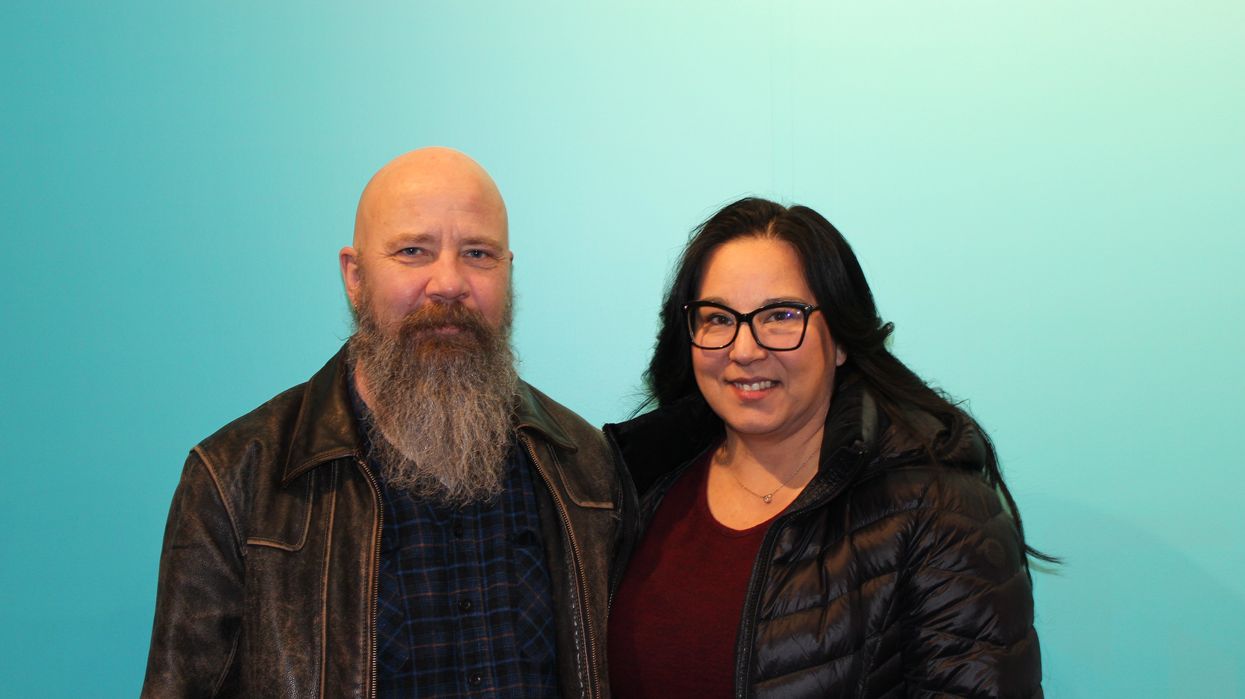 Lotto Max Extra winners Sheldon Panchuk and Ginger Dick.