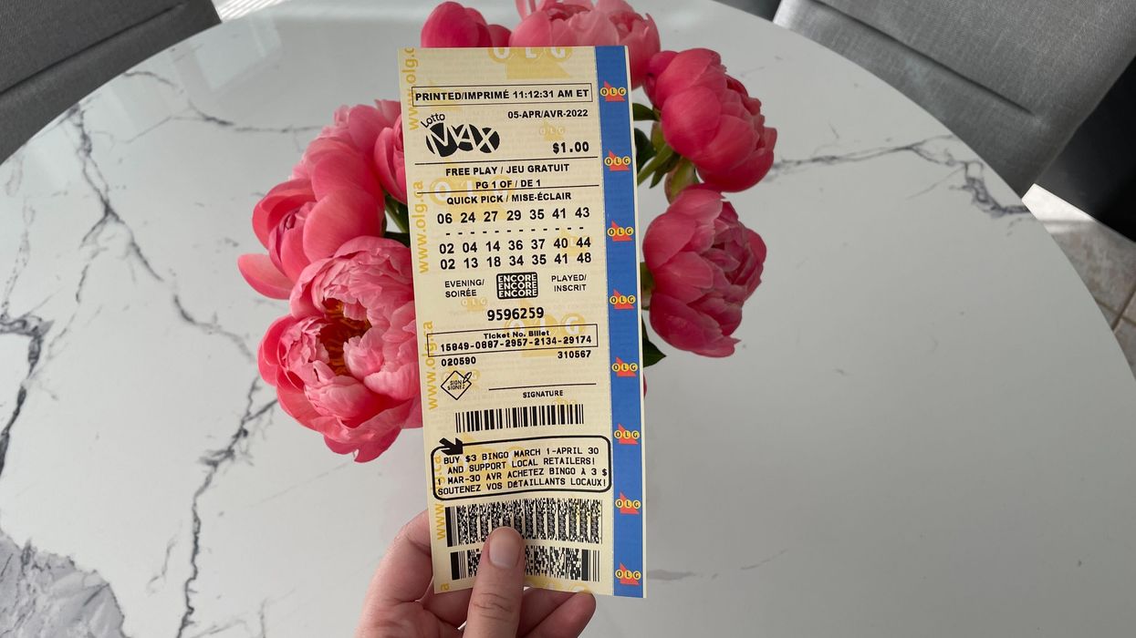 Lotto Max ticket.