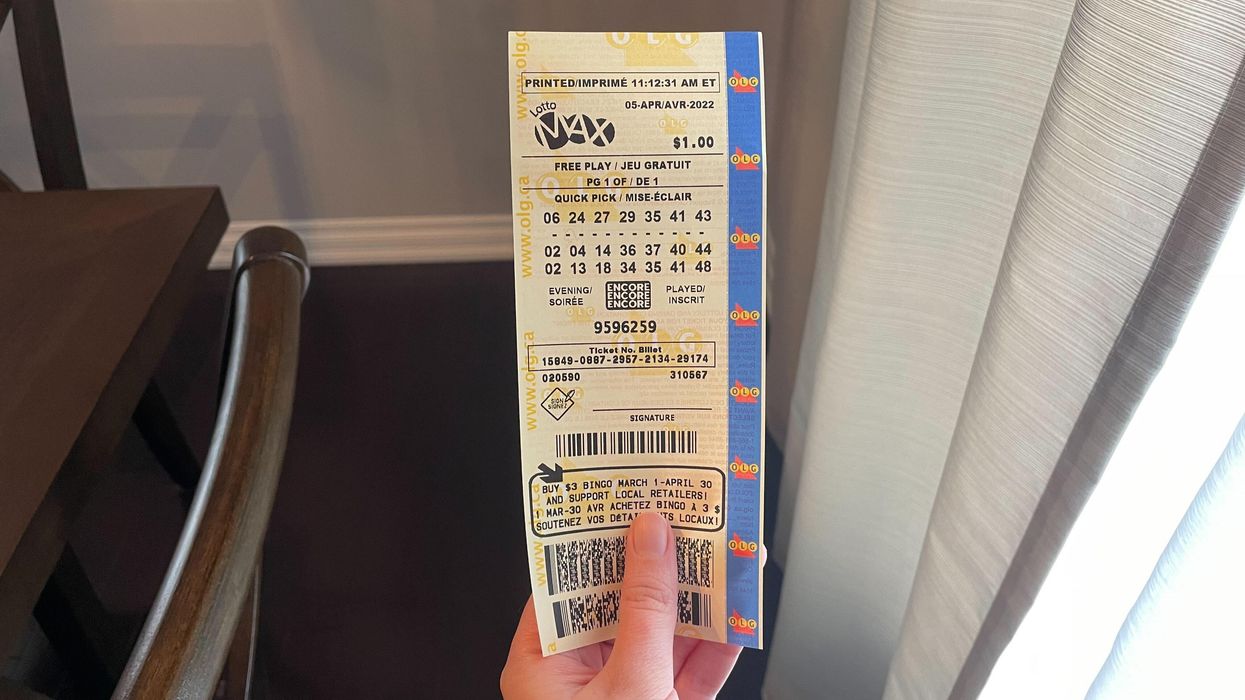Lotto Max ticket.