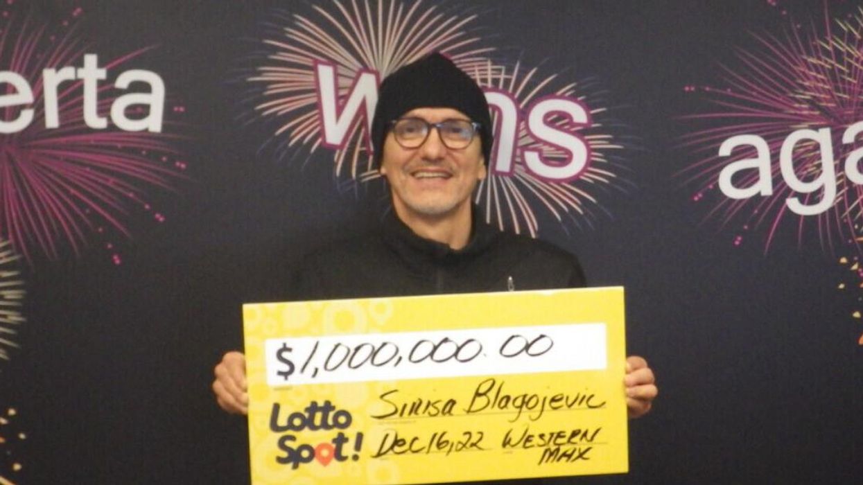 Lotto Western Max winner Sinisa Blajojevic.