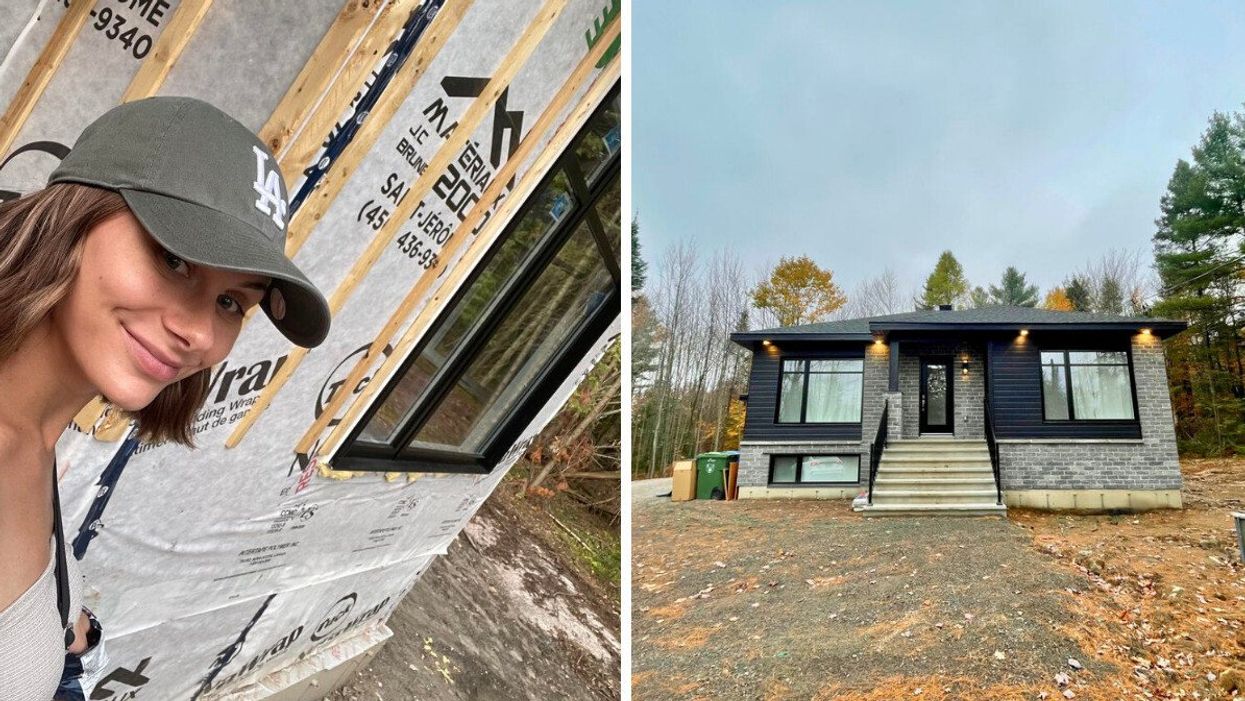 Louvia Lafrance et son projet de construction.