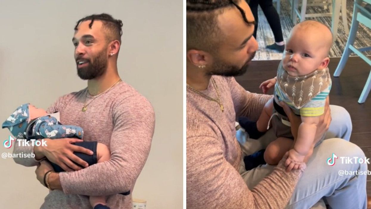 'Love Is Blind' alum Bartise Bowden with his son.