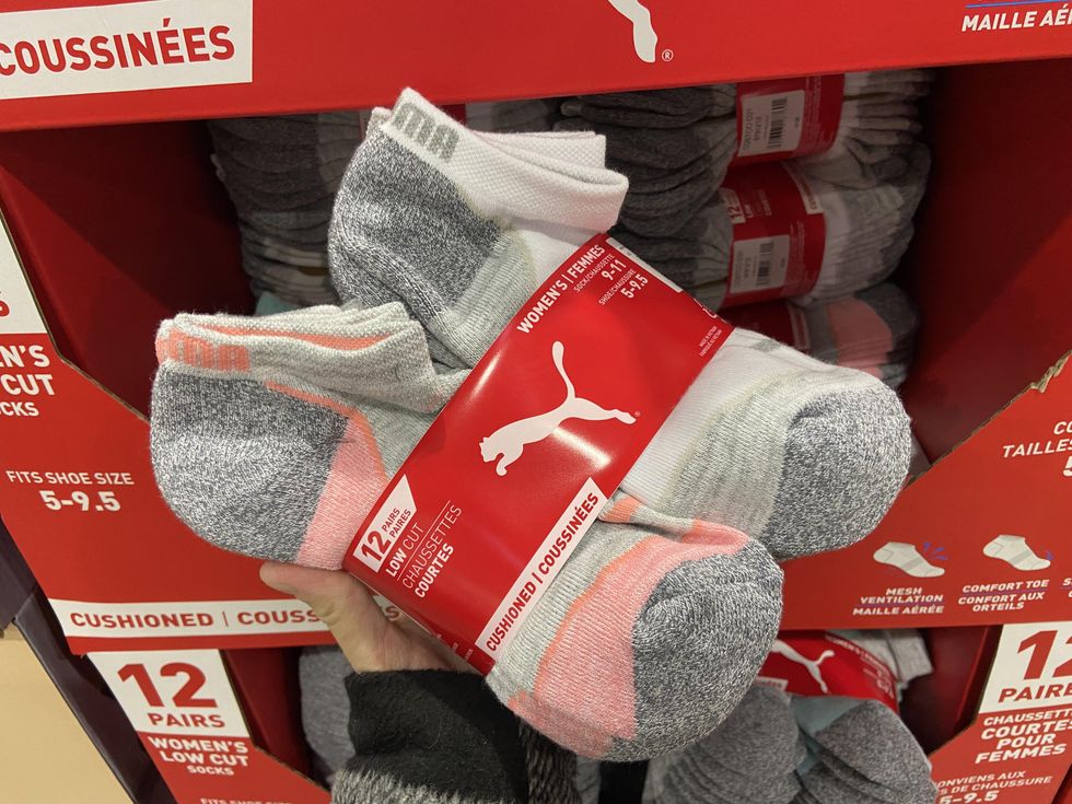 Low-cut Puma socks in a 12-pack at Costco.