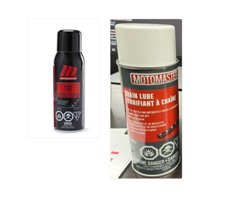 Lubrifiant \u00e0 cha\u00eene de la marque MotoMaster.