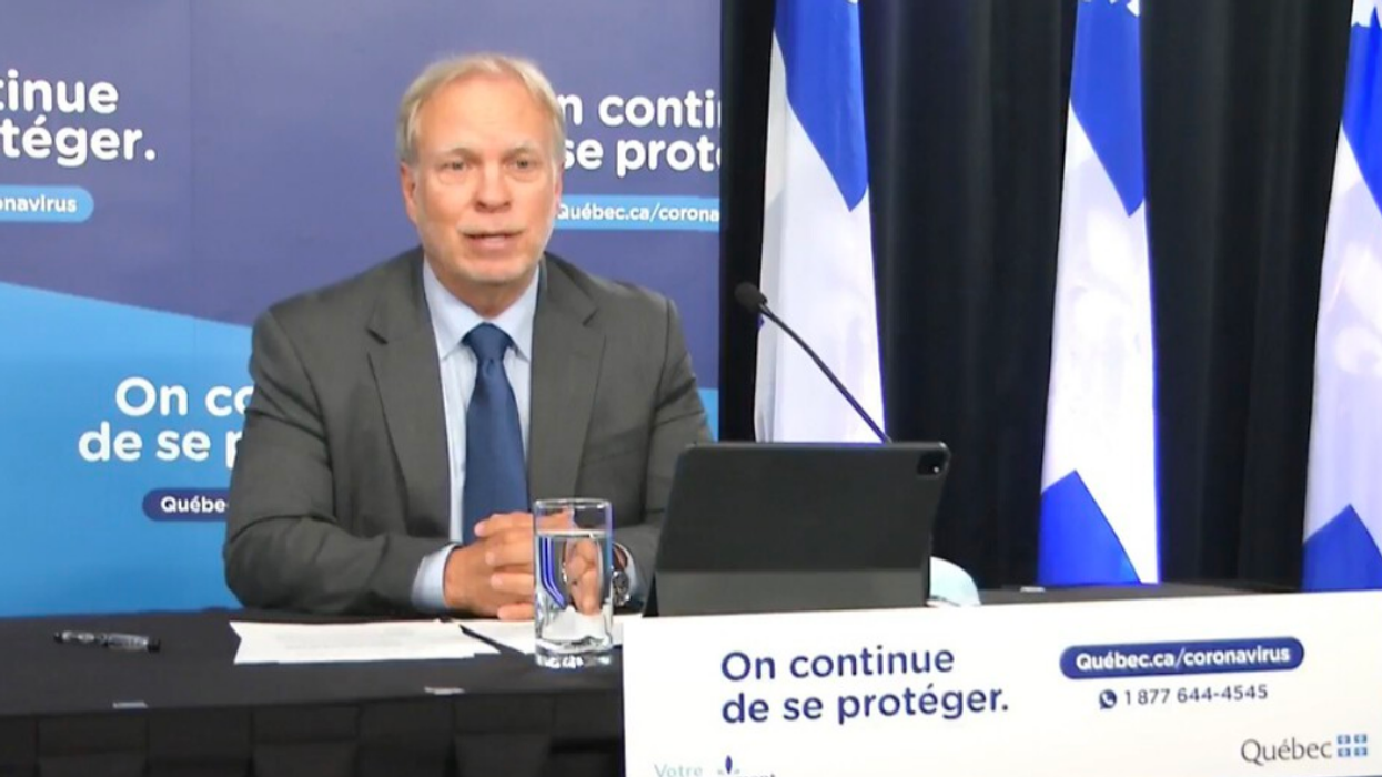 Luc Boileau en conférence de presse.