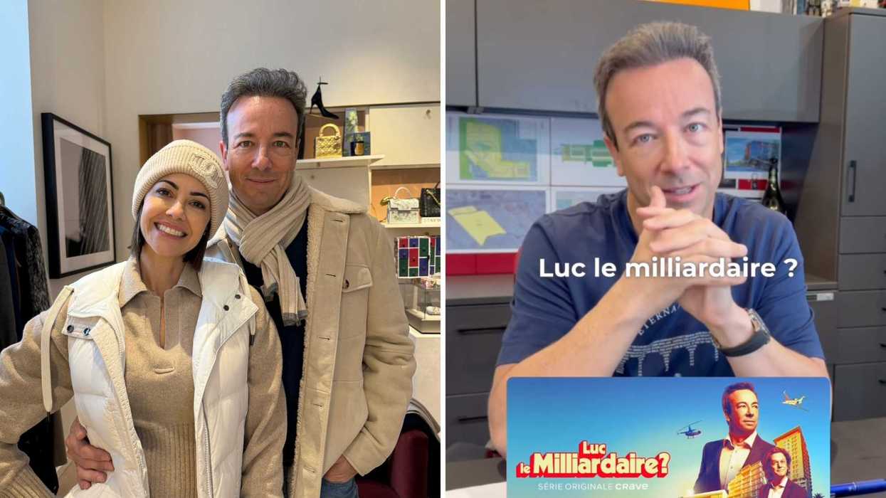 Luc Poirier et sa femme. Droite : Luc Poirier.