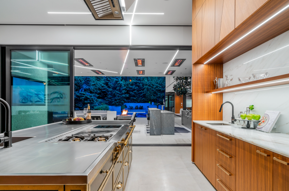 Lucury kitchen in the home.