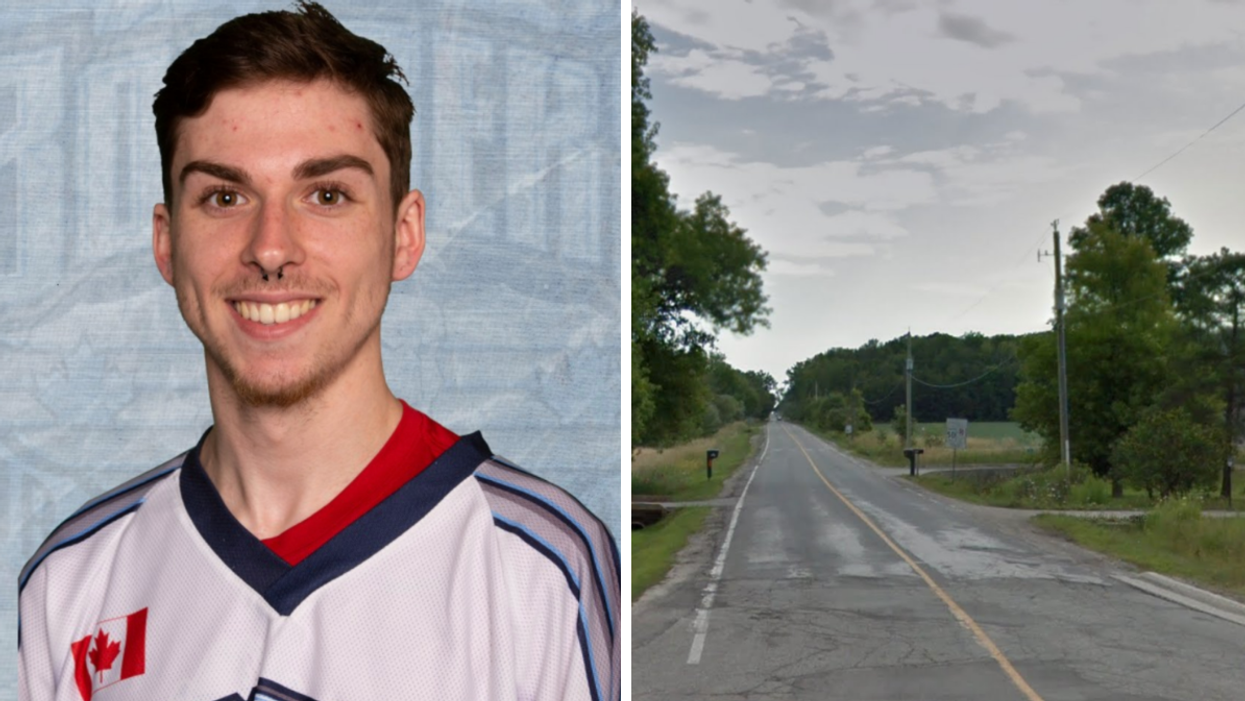 Luke West. Right: The area of the car crash.