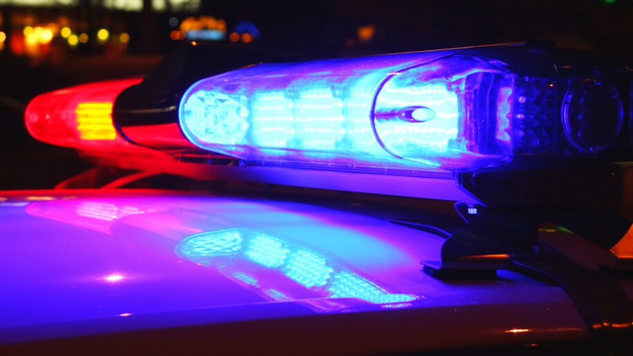 Lumière d'une voiture de police.