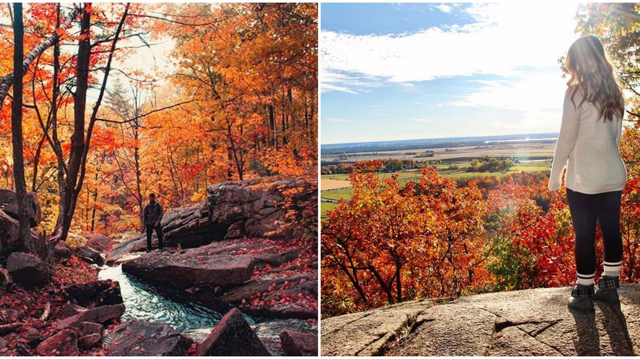 Luskville Falls Near Ottawa Has Stunning Fall Views & A Waterfall