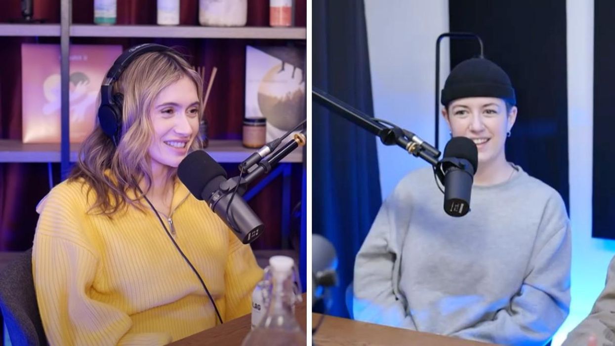 Lysandre Nadeau. Droite : Maryève Châteauneuf du podcast Sexe Oral.