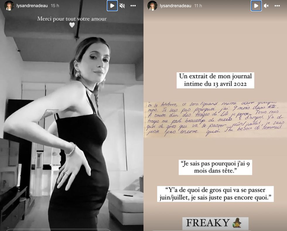 Lysandre Nadeau parle de sa grossesse.