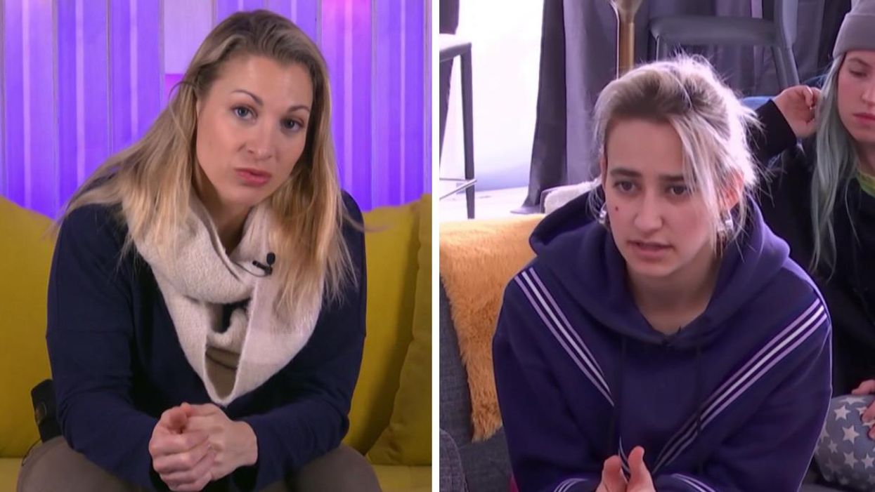 Lysanne Richard à Big Brother Célébrités. Droite : Éléonore Lagacé à Big Brother Célébrités.