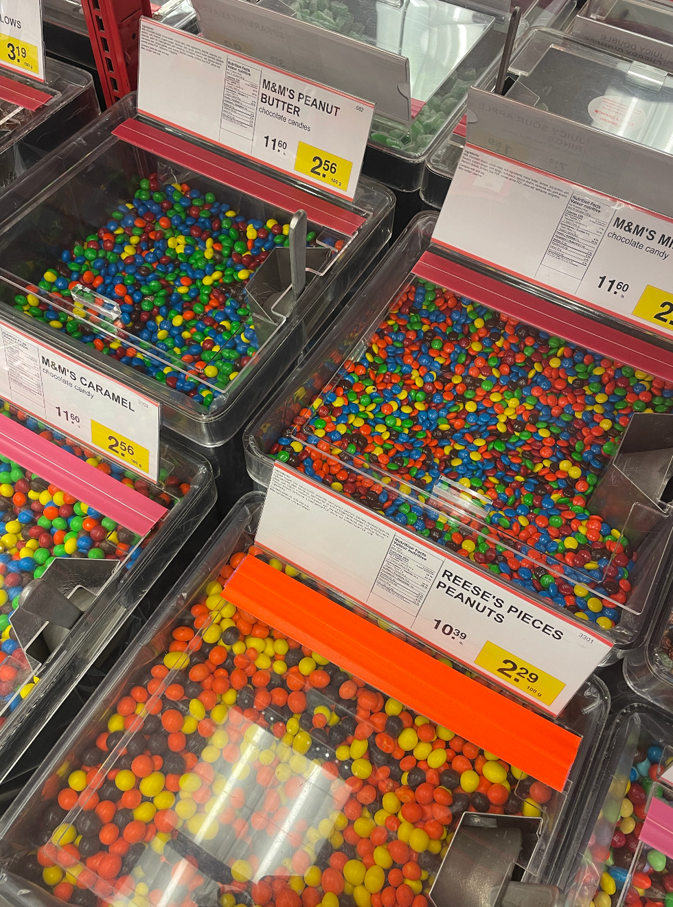 M&M's at Bulk Barn.