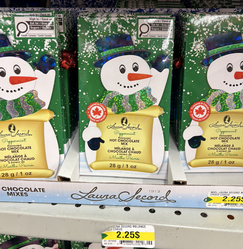 M\u00e9lange \u00e0 chocolat chaud \u00e0 la menthe poivr\u00e9e Laura Secord.