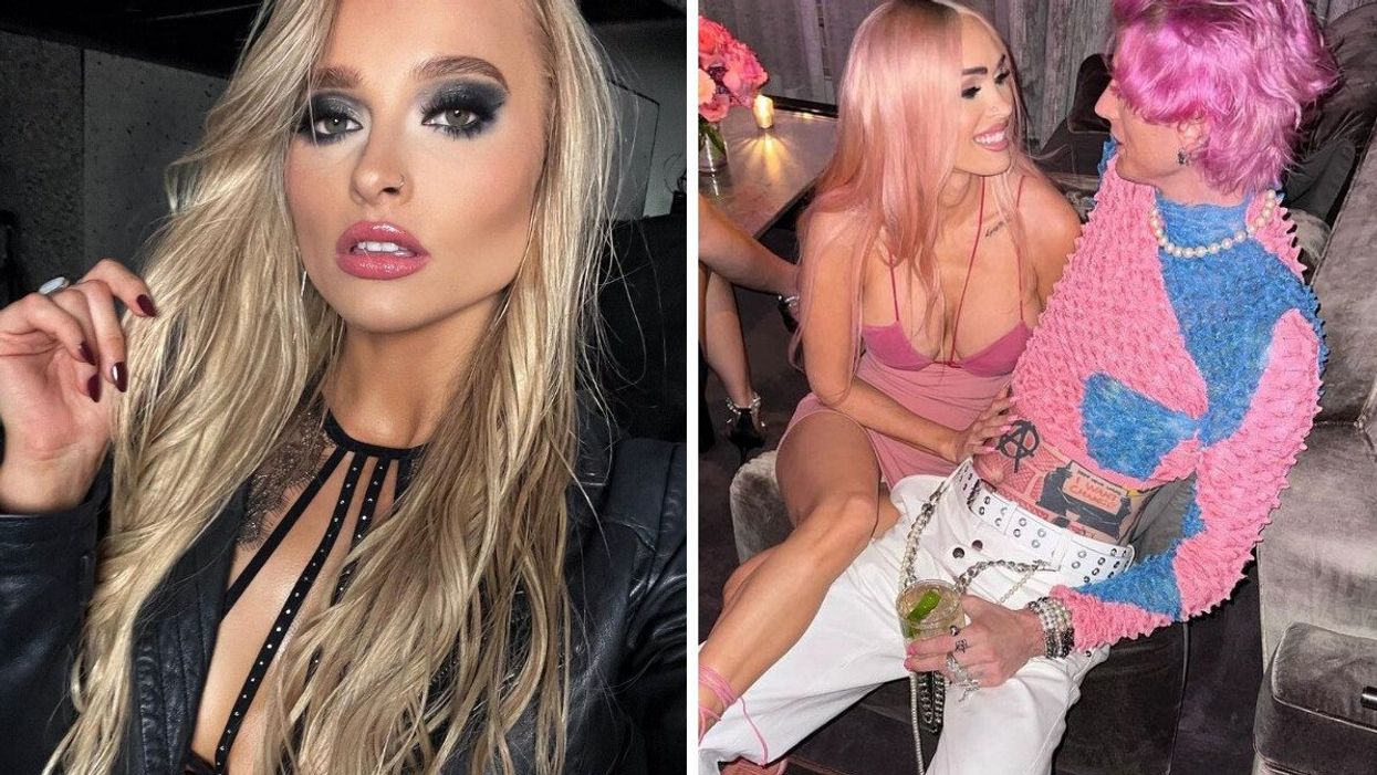 Machine Gun Kelly's guitarist Sophie Lloyd. Right: Megan Fox and Machine Gun Kelly.