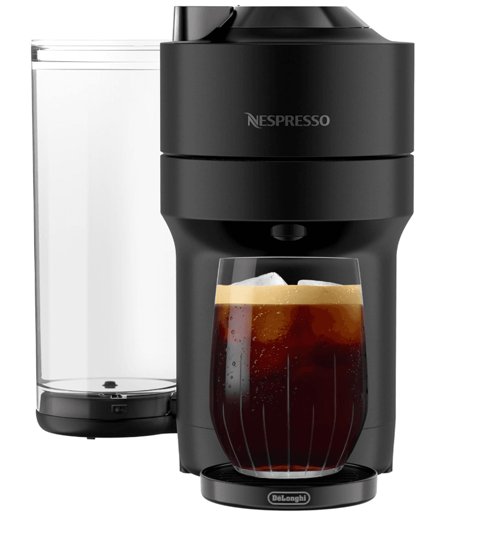 Machine \u00e0 caf\u00e9 Nespresso Vertuo Pop+ Deluxe de De'Longhi avec six formats de caf\u00e9 sur le site d'Amazon Prime.