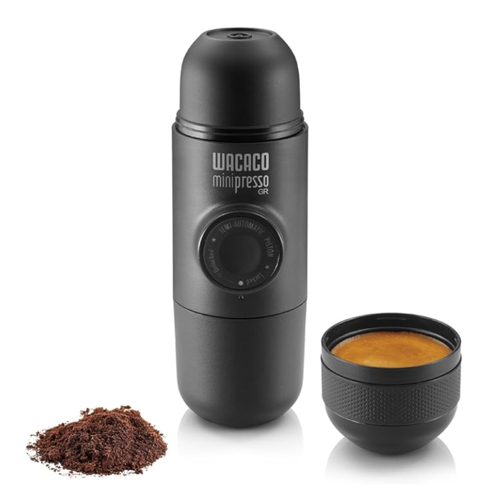 Machine \u00e0 expresso portable, compatible avec caf\u00e9 moulu.