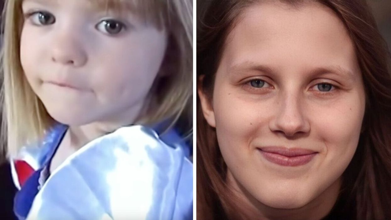 Madeleine McCann. Right: The Polish woman claiming she might be Madeline McCann.