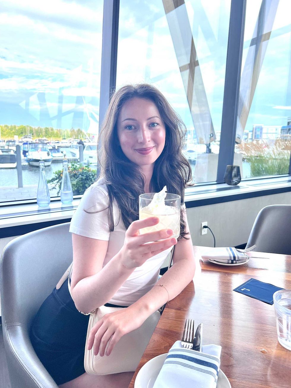 Madeline at the Lake Club Restaurant.