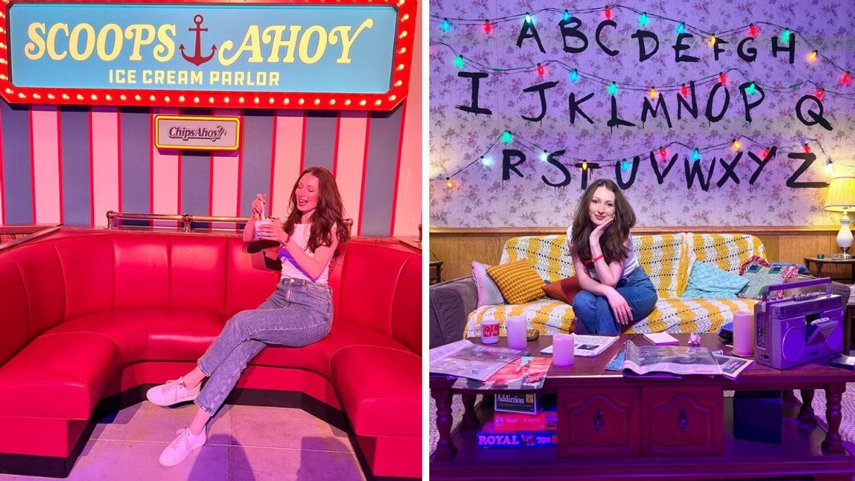 Madeline at the Stranger Things experience.