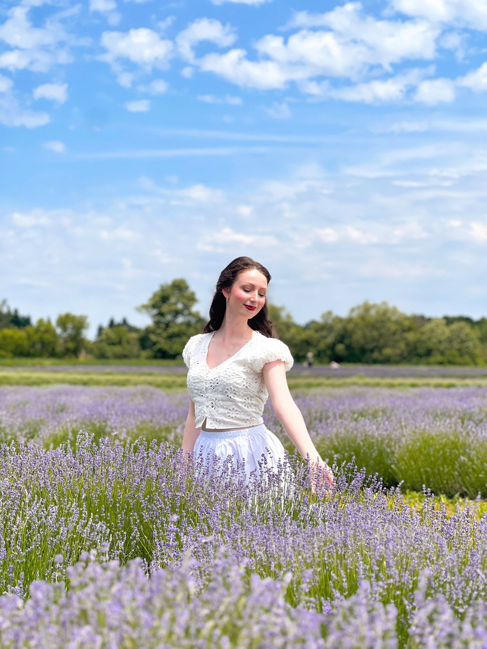 Madeline in the lavender field.