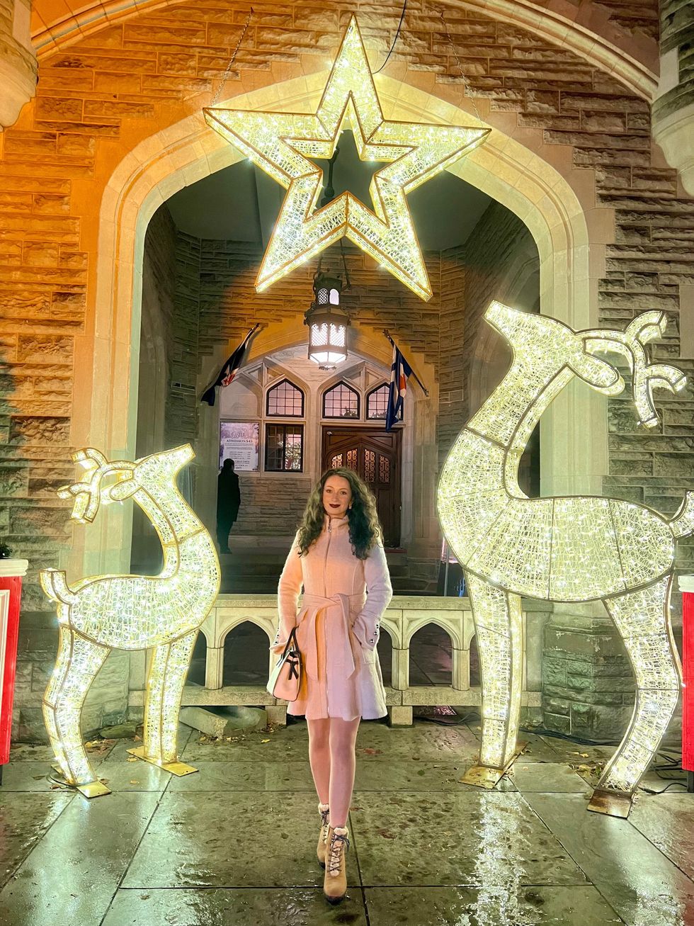 Madeline outside Casa Loma.