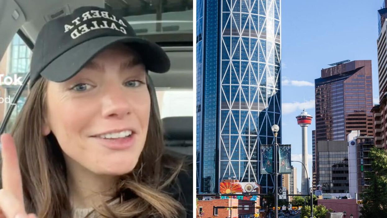 Madi Wood on TikTok. Right: Calgary