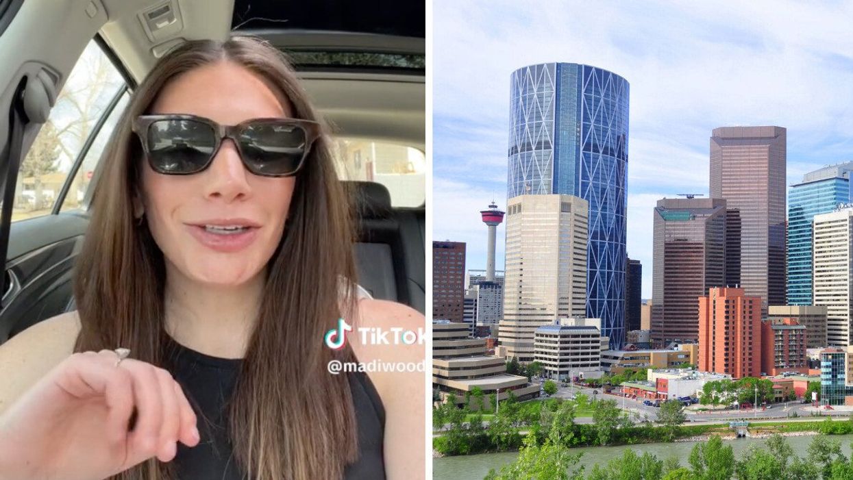 Madi Wood on TikTok. Right: Calgary