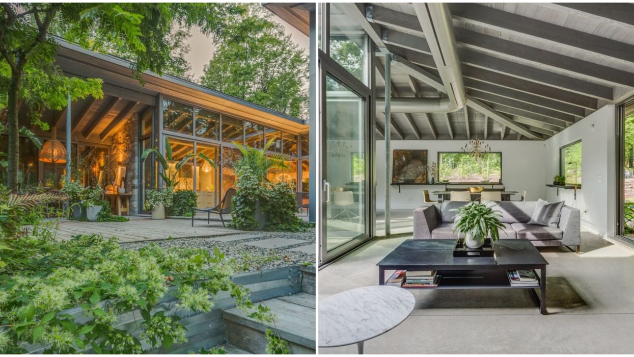 Maison à vendre à Bromont qui donne l'impression d'être en pleine jungle