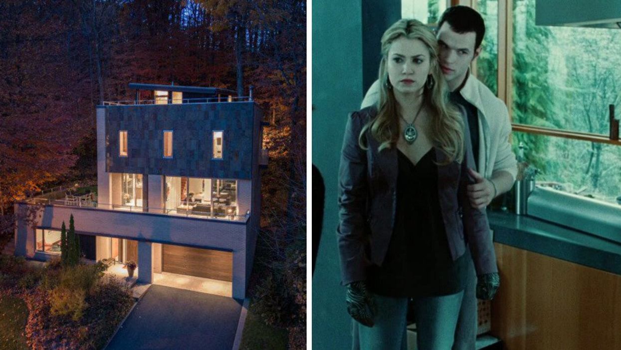 Maison à vendre au Québec. Droite : Twilight.