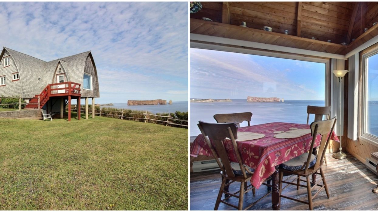 Maison à vendre en Gaspésie qui donne sur le Rocher Percé et l'île Bonaventure