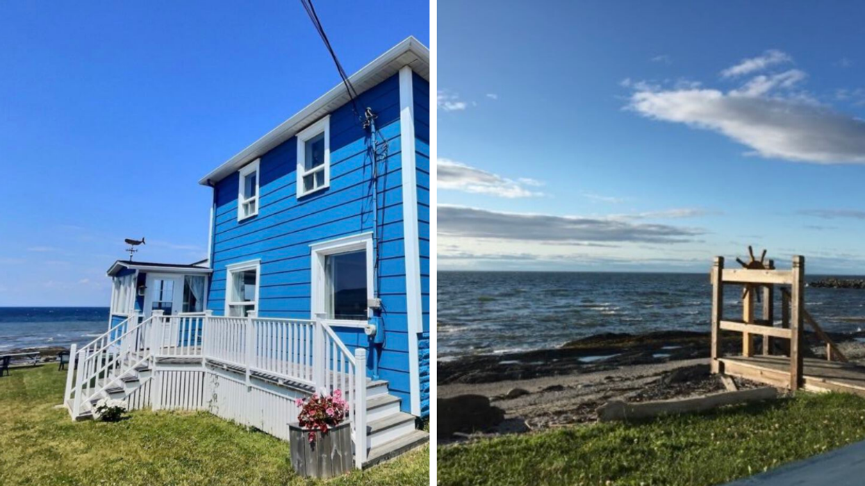 Maison. Droite : Vue sur le fleuve.
