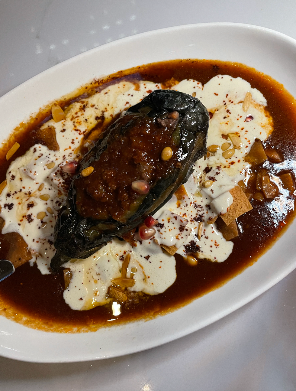 Makdous fatteh at Laylak.