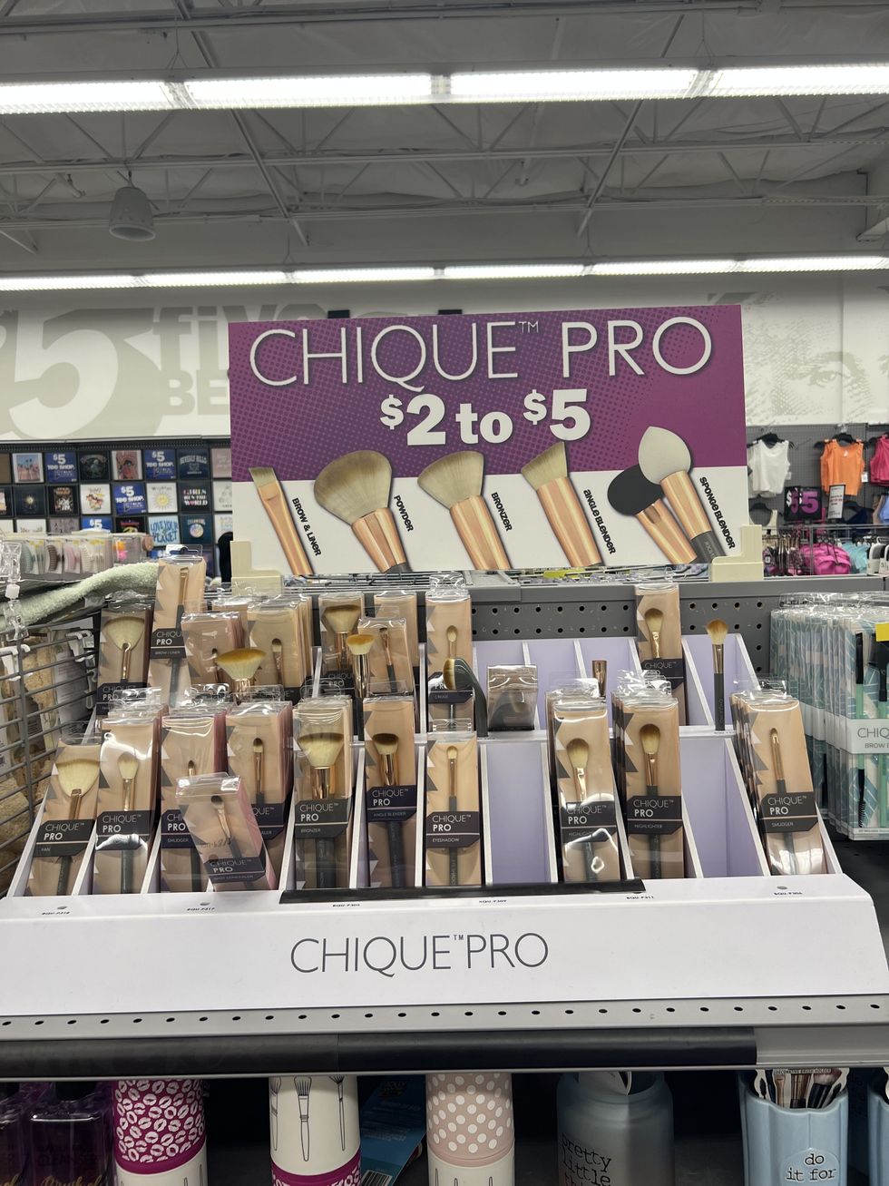 Makeup brushes from Five Below.