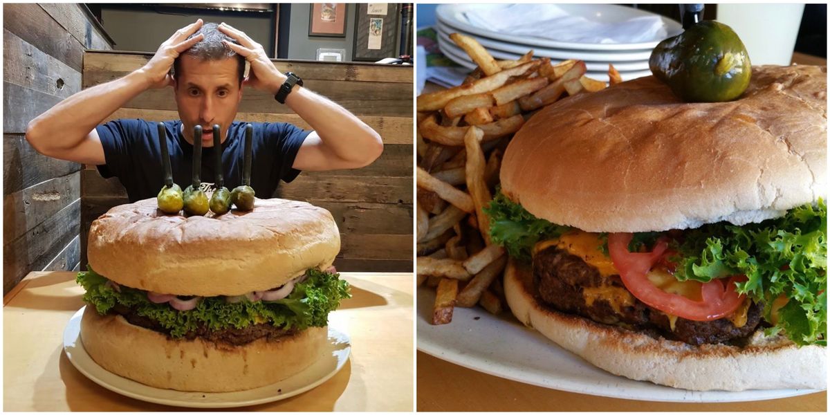 Man Vs Food Featured Challenge In Tennessee Has A 25 Pound Burger You Need To Conquer Narcity