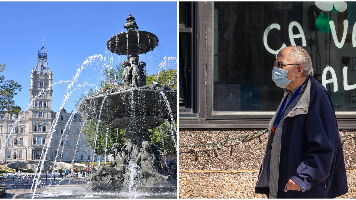 Manifestation à Québec contre le port du masque obligatoire
