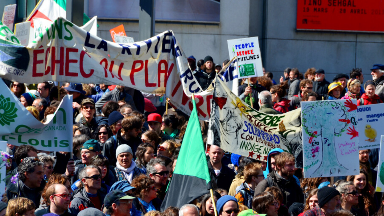 Manifestation pour la planète à Montréal en 2013.