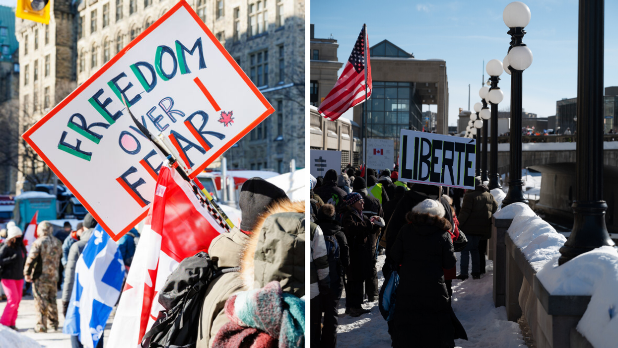 Manifestations du convoi de la liberté à Ottawa en 2022.