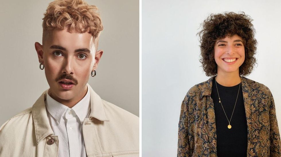 Mannequins avec cheveux boucl\u00e9s.