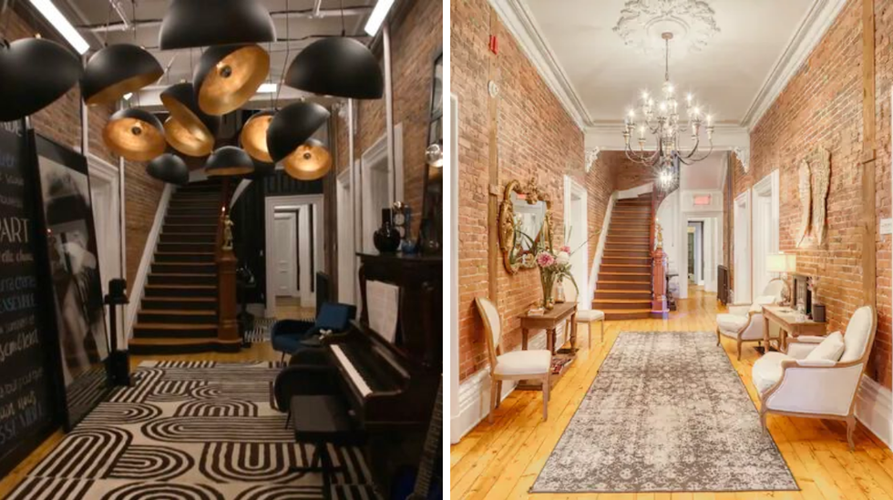 Manoir Maplewood \u00e0 Star Acad\u00e9mie. Droite : Manoir Maplewood.