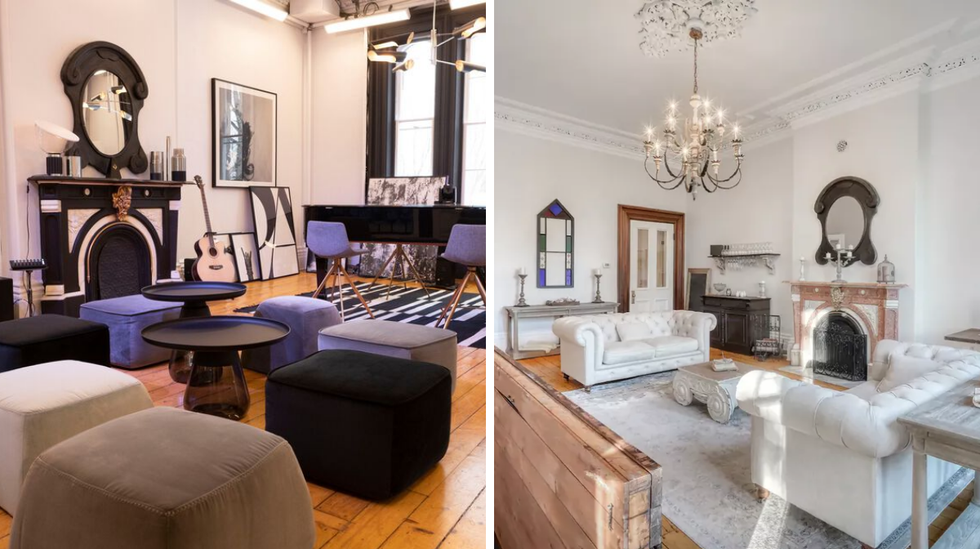 Manoir Maplewood \u00e0 Star Acad\u00e9mie. Droite : Manoir Maplewood.