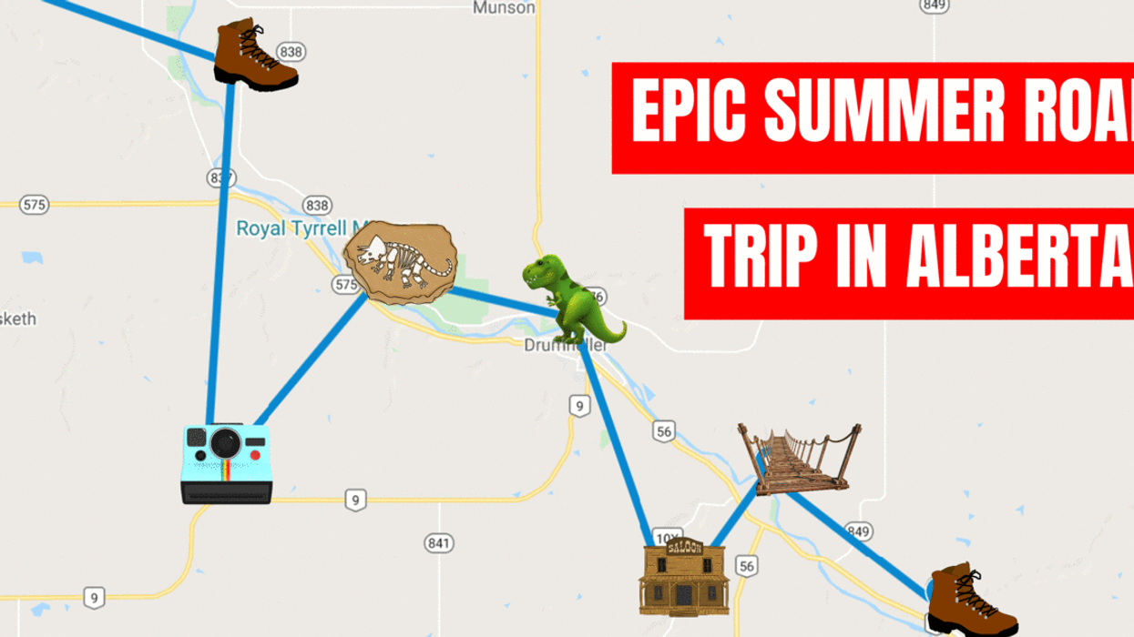 Map Of Alberta’s Badlands Will Take You On An Epic Summer Road Trip