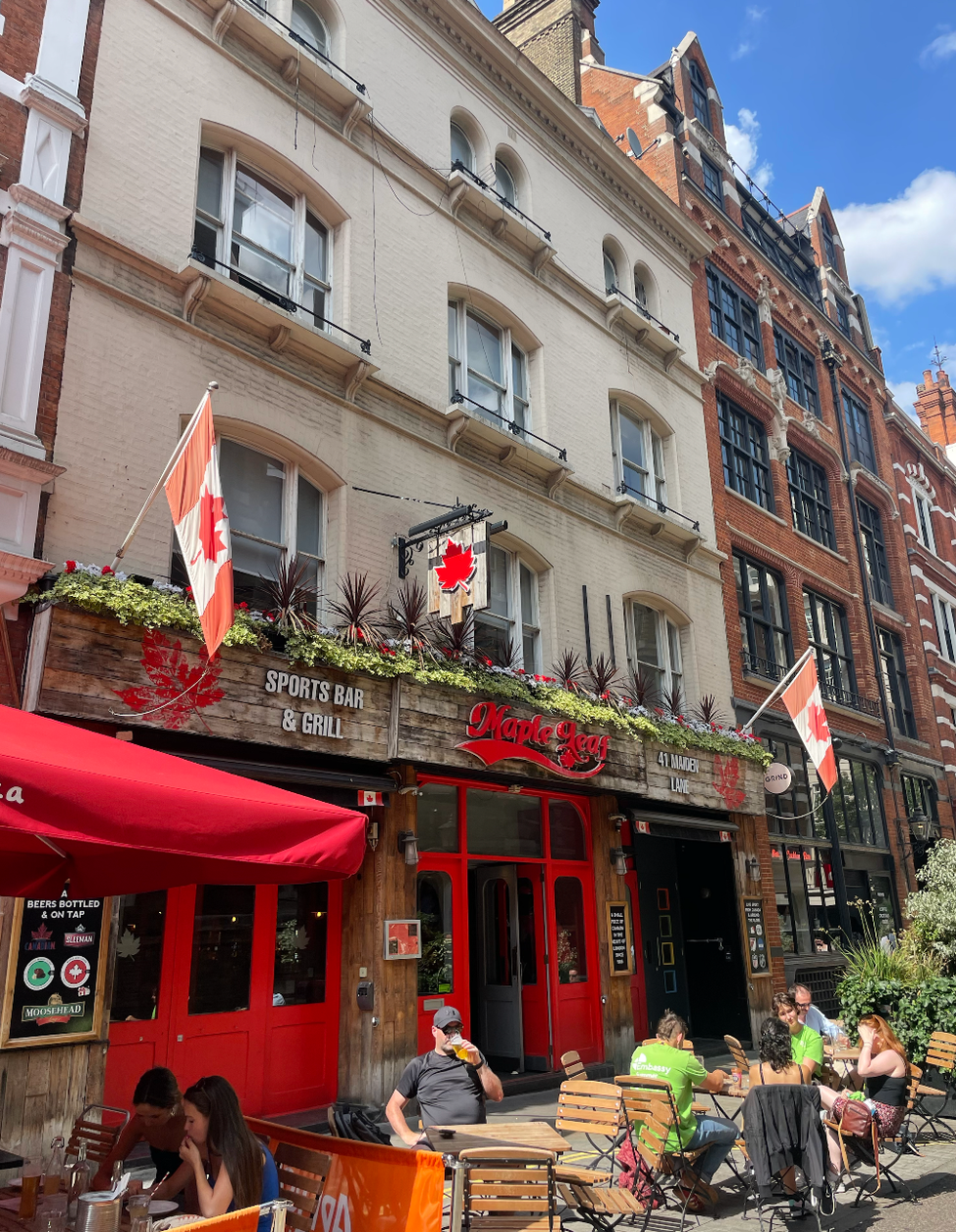 Maple Leaf bar and grill in London.