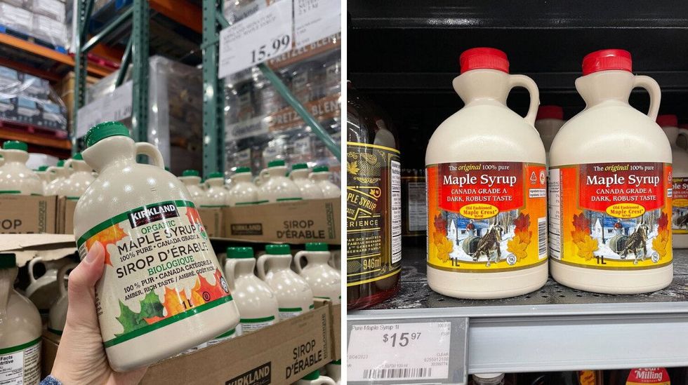 maple syrup at costco and walmart